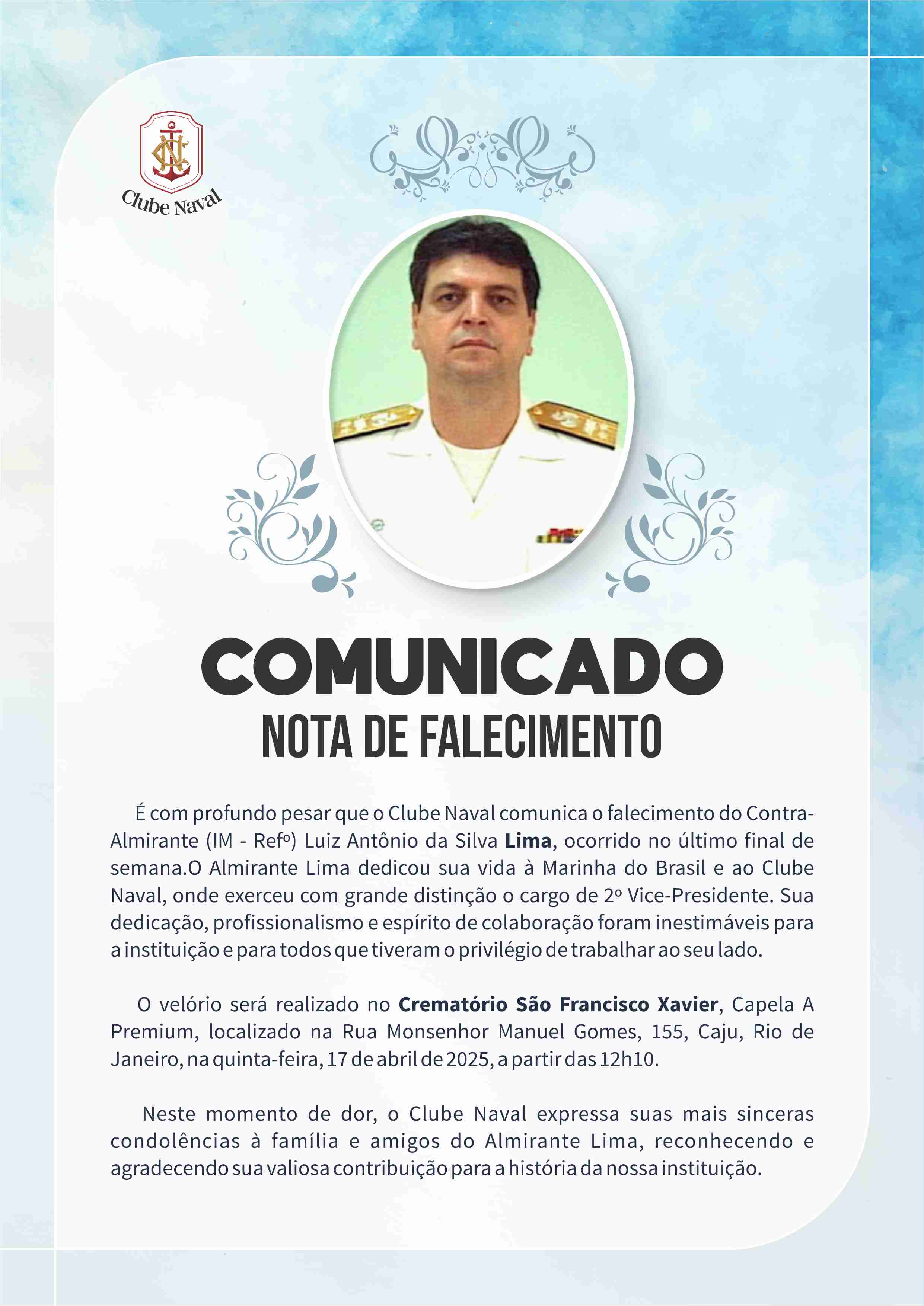 Comunicado - Nota de Falecimento