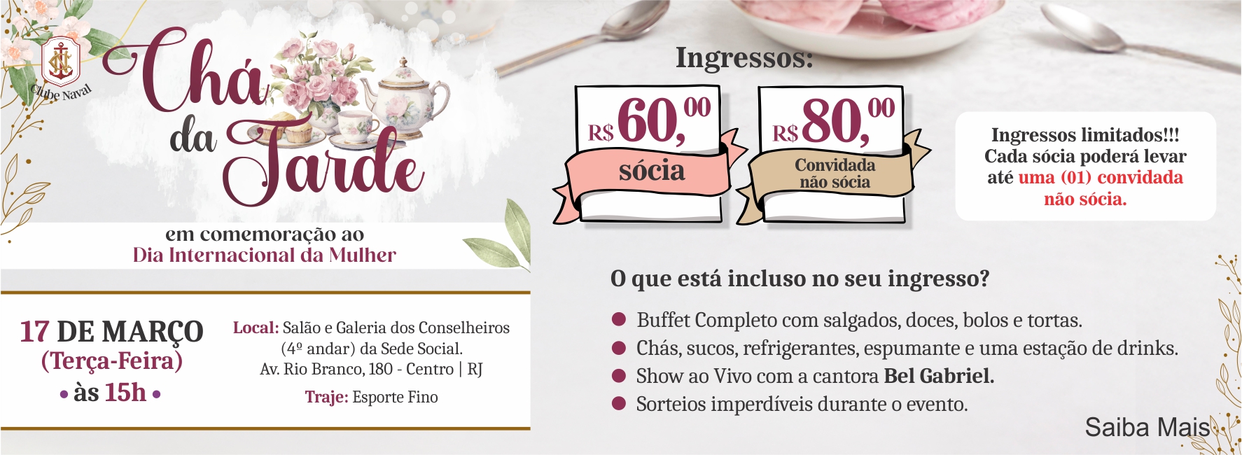 Banner Chá da Tarde