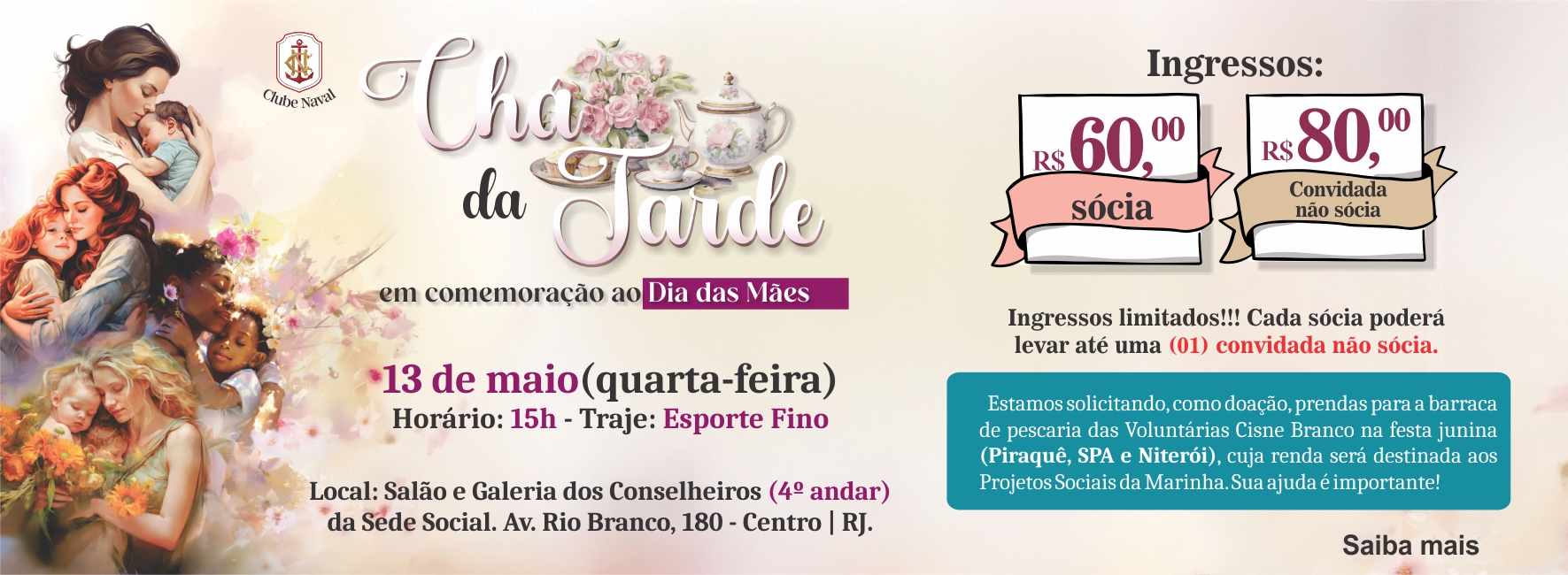 Chá da Tarde Dia das Mães